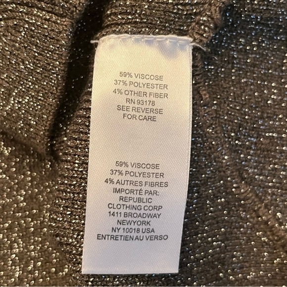 House of Harlow 1960 Sparkle Metallic Dark Green Knit Sweater Womens Size Medium - Picture 6 of 7